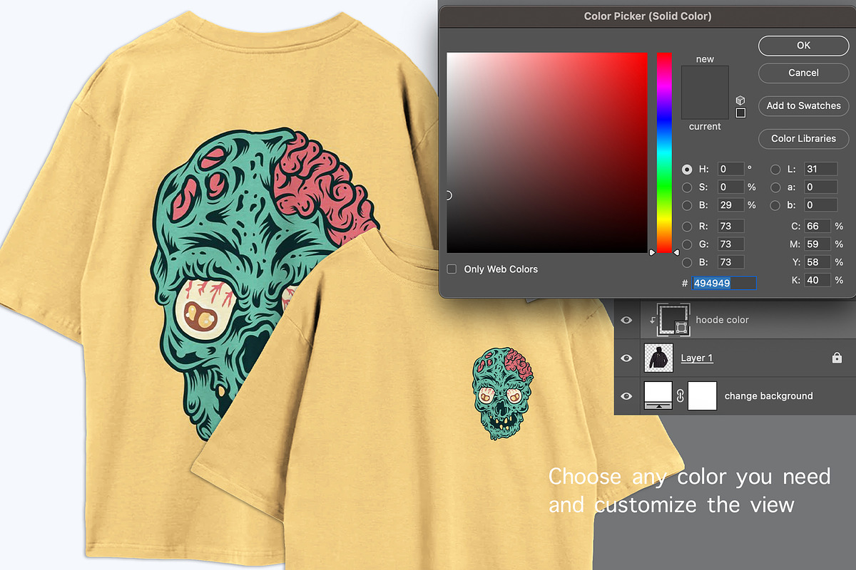 simple oversize t shirt psd mockup, a Shirt Mockup by NH graphic (Photo 3 of 4)