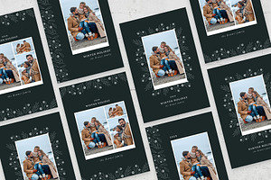 Winter Family Photo Card Template