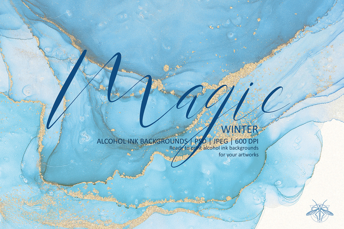 MAGIC WINTER | Ink backgrounds set, a Decorative Illustration by Tanya Vollar (Photo 1 of 12)