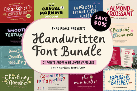 Beloved Handwritten Font Bundle, a Handwritten Font by type peace