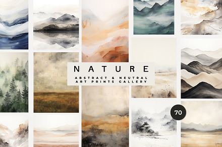 ABSTRACT NATURE PRINTS GALLERY, a Background Graphic by Lana Elanor