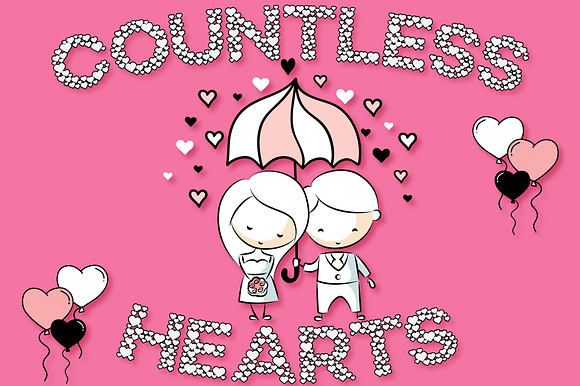 Countless Hearts Love Font preview 8