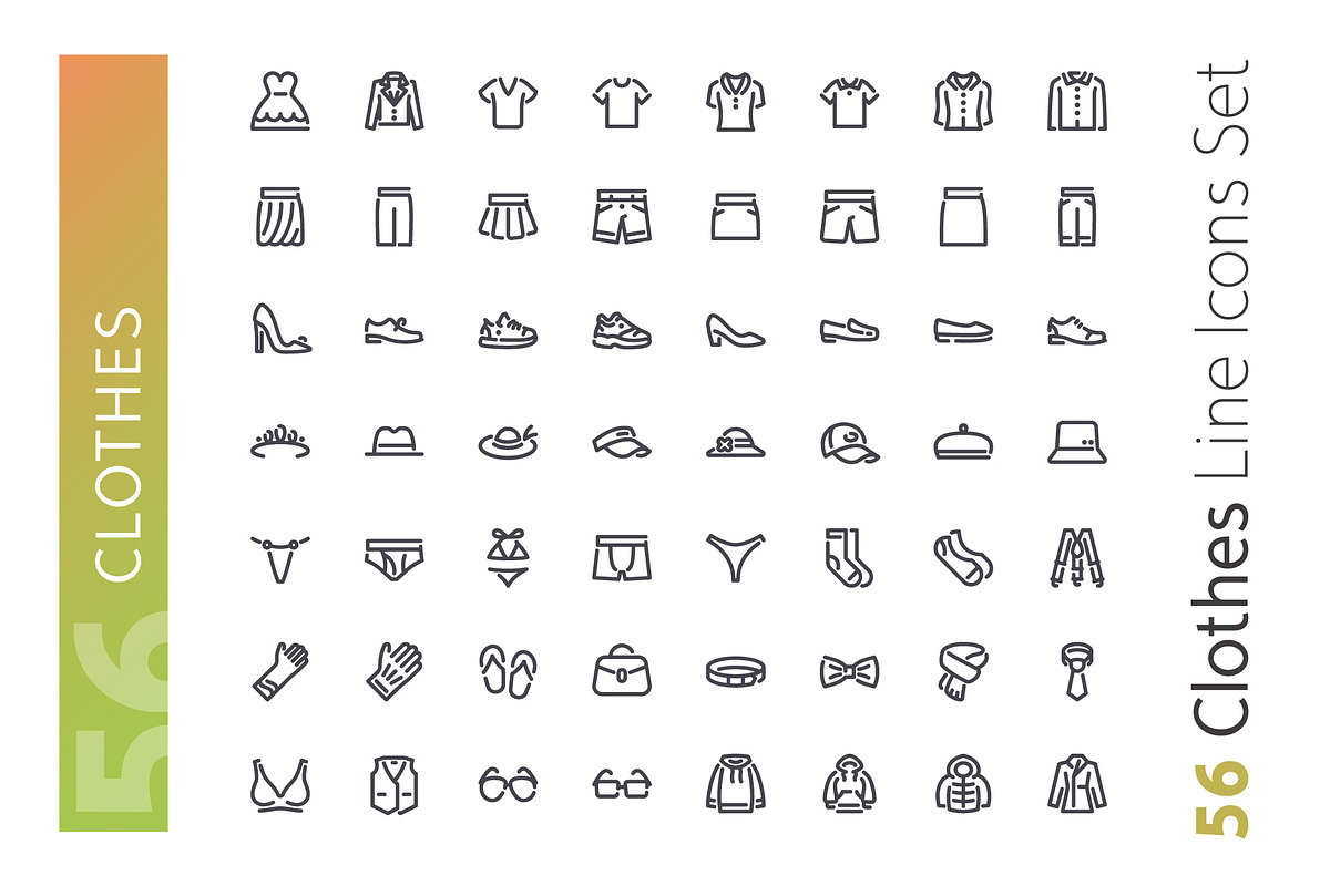 Clothes Line Icons Set, an Icon by Voysla's Shop (Photo 3 of 5)