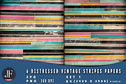 Distressed Vintage Stripes Papers 1, a Background Graphic by Joaquin Fernandez Studio (Thumbnail 3 of 4)
