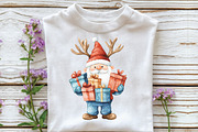Christmas Gnomes & Gifts Clipart, an Illustration by CraftArtStudio (Thumbnail 4 of 6)
