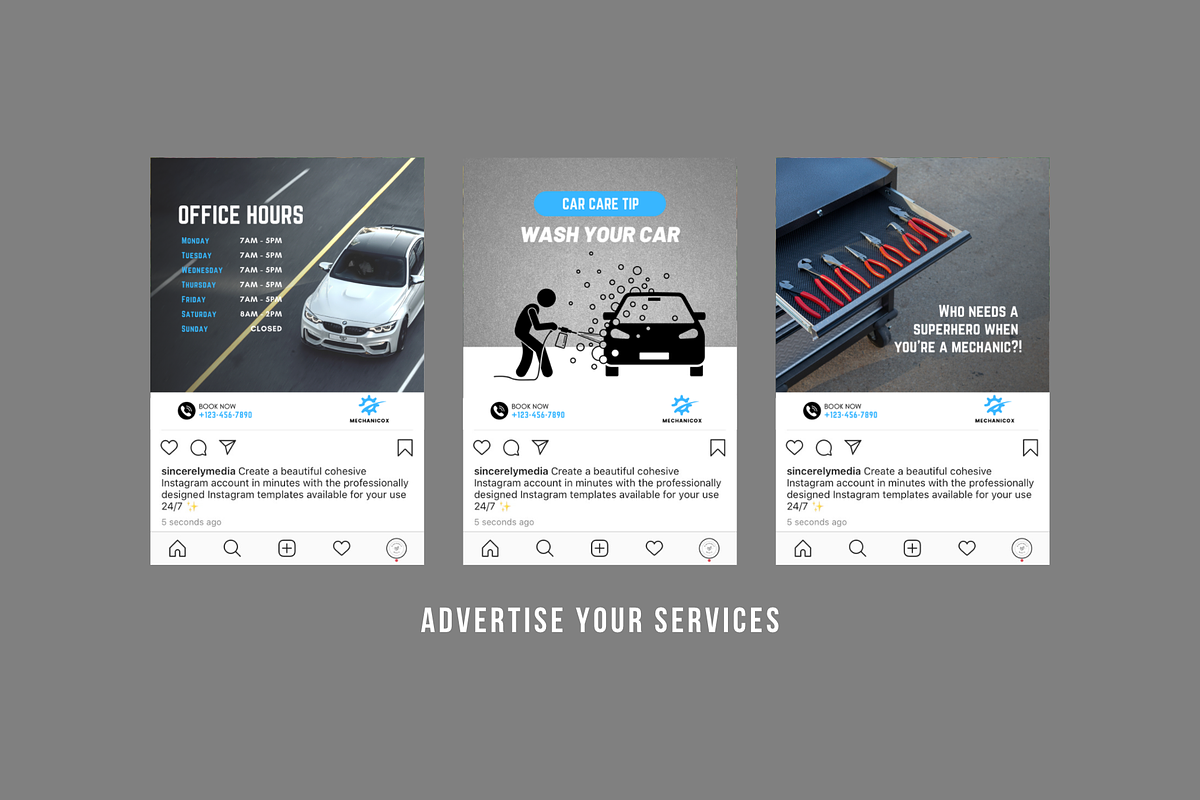 15 Mechanic Social Media Templates