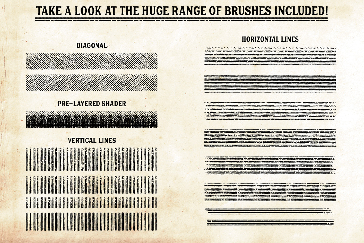 Finest Vintage - Illustrator Brushes, a Brush Add-On by The Artifex Forge (Photo 9 of 12)