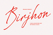 Birjhon Casual Signature Brush Font, a Script Font by Maulana Creative (Thumbnail 1 of 7)