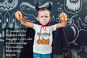 Halloween Kids T-Shirt Mock-Up, a Shirt Mockup by Freeman Studio (Thumbnail 2 of 19)