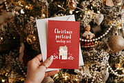 Christmas postcard mockup set 1 v2, a Print Template by Mocart (Thumbnail 1 of 14)