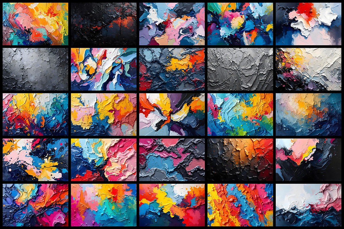 50+ Bold Oil Painting Textures, a Texture Graphic by UnicDesign (Photo 3 of 4)