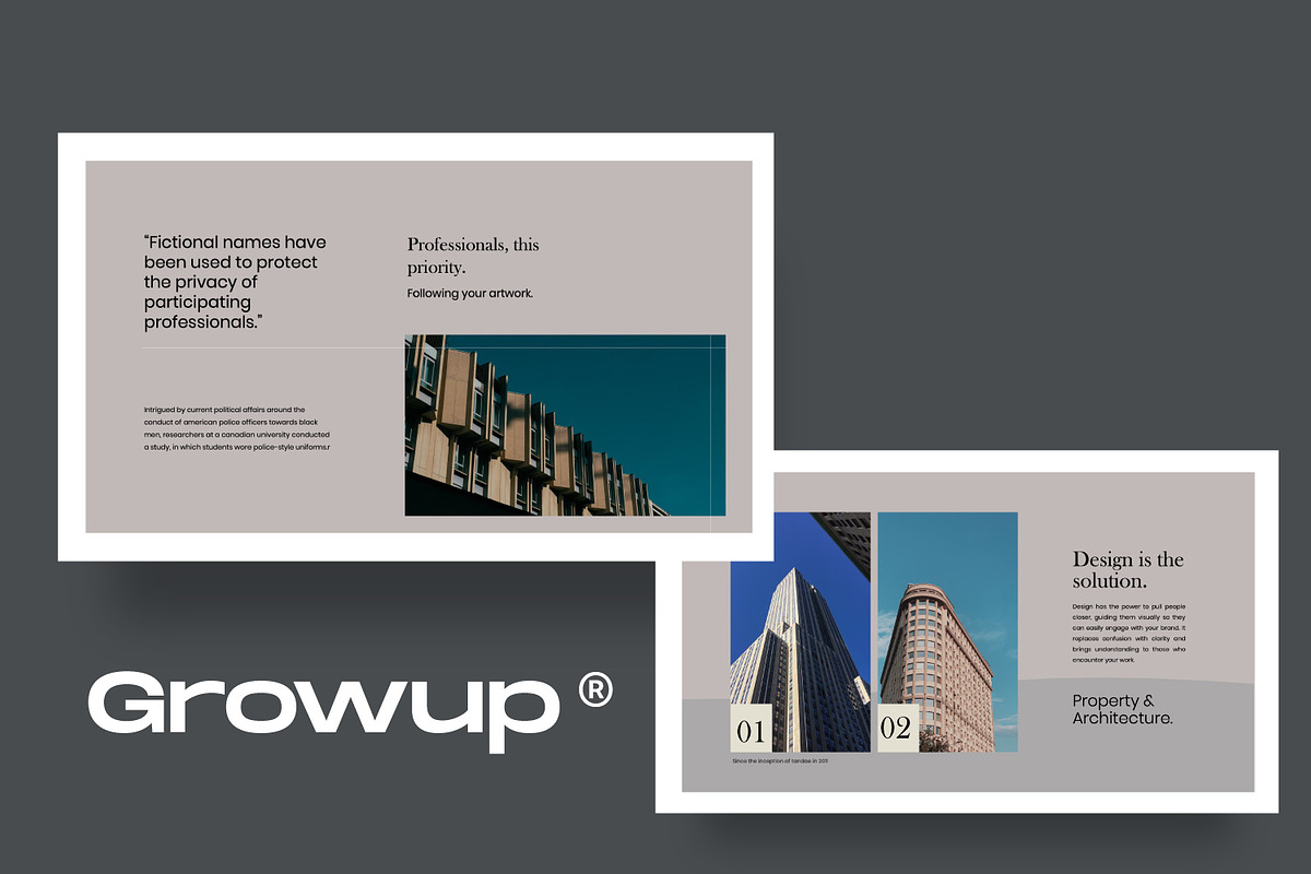 Growup - Architecture Google Slide, a Presentation Template by Dirtytemp Studio (Photo 2 of 11)