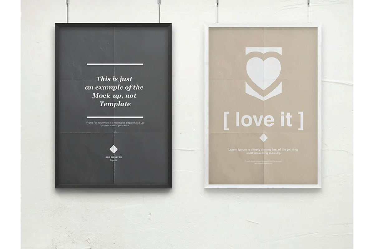 Frame For Your Work Mockup, an Advertising Mockup by DesignRushMarket (Photo 2 of 14)