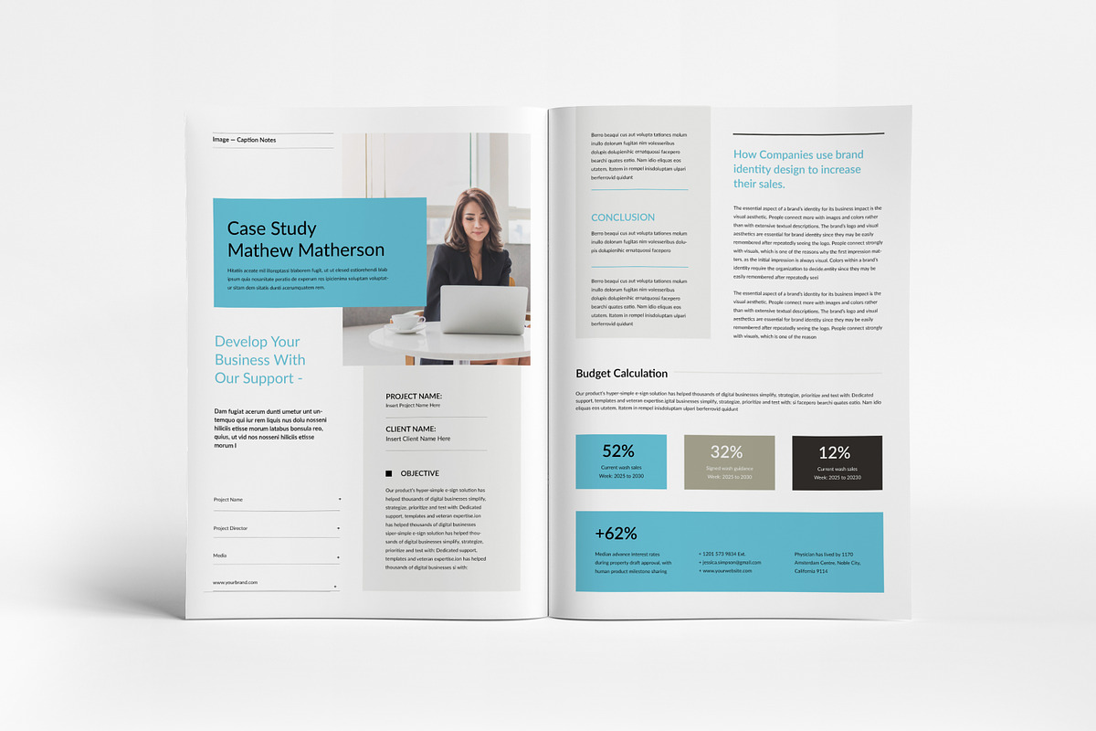 Simple Proposal Template I Canva, a Brochure Template by PixWork (Photo 6 of 9)