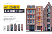 Amsterdam buildings (EPS+PNG+JPG), an Object Illustration by LoopAll (Thumbnail 1 of 3)