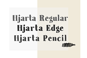 Hjarta - A Pencil Drawn Font Trio, a Serif Font by Mix Fonts (Thumbnail 2 of 7)