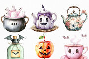 Pastel Halloween Tea Party Clipart, an Illustration by Craft Nest (Thumbnail 5 of 6)