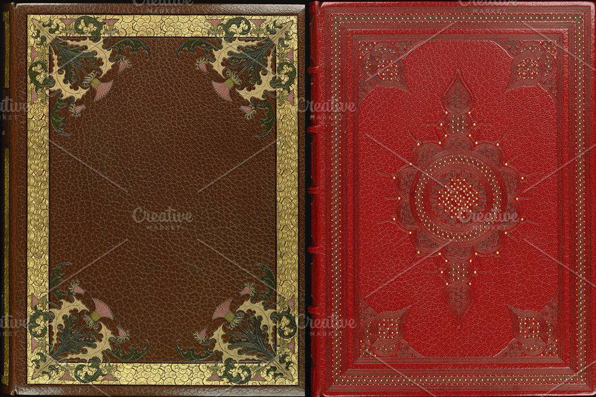 Antique Book Covers, a Texture Graphic by Blue Line Design (Photo 10 of 24)