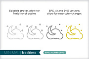 Minimal bedtime icons, an Outline Icon by Picture Window (Thumbnail 2 of 5)