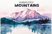 Watercolor mountains, an Illustration by Aksol (Thumbnail 4 of 6)