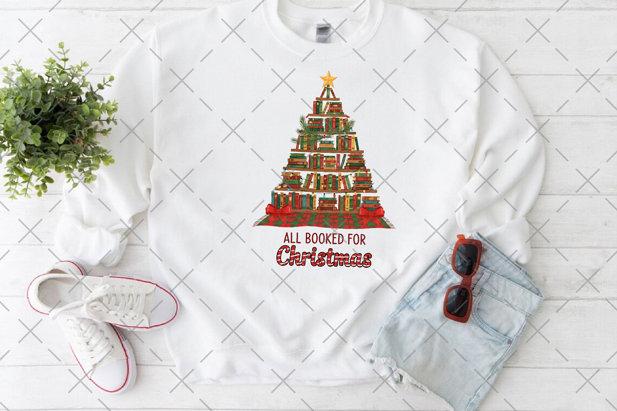 Book Christmas Tree PNG, an Illustration by Craft Nest (Photo 4 of 6)