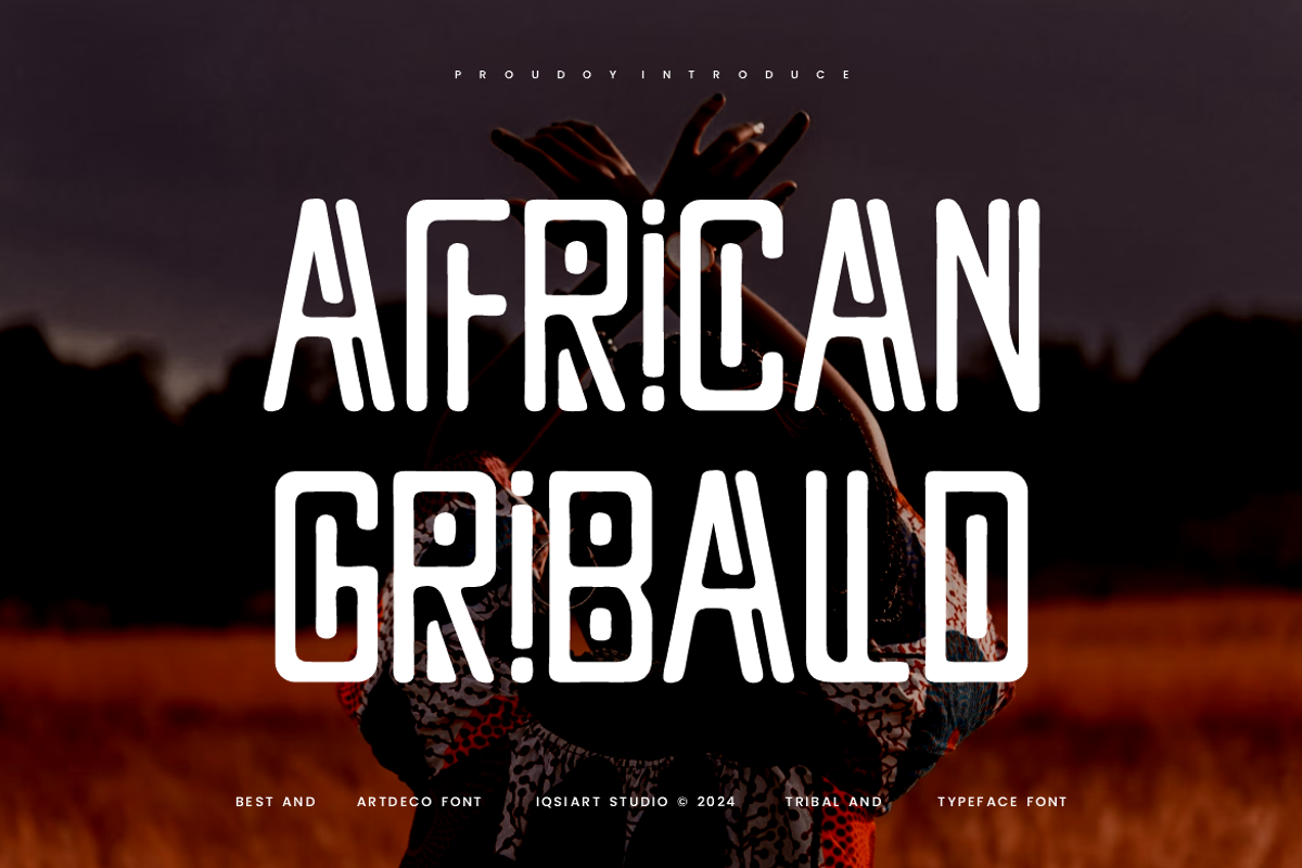 African Gribald - Greek Font, a Sans Serif Font by Iqsiart Studio (Photo 1 of 6)