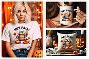 Hey Fall Sweater Pumpkin Clipart PNG, a Seasonal Illustration by Creative Arslan (Thumbnail 2 of 3)