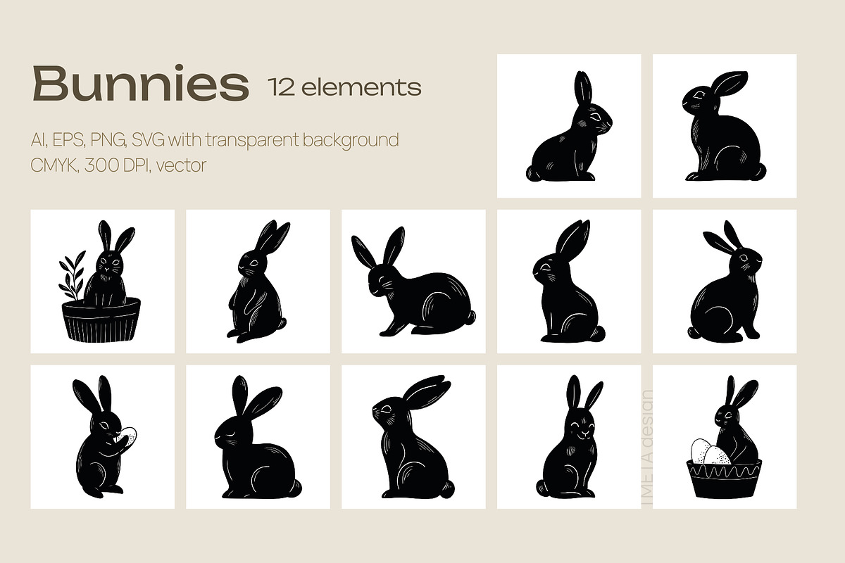 Gentle Bunny | Branding Bundle, an Object Graphic by TMETA design (Photo 7 of 20)