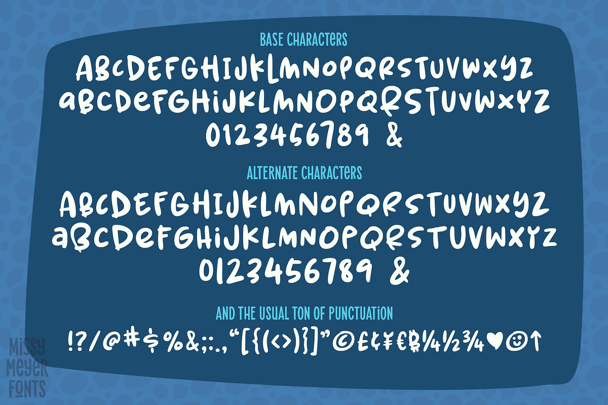 Spring Herbs: a fun bouncy font! preview 2