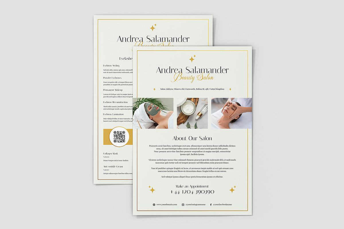 Esthetician Flyer Canva Template, a Flyer Template by artbart (Photo 3 of 12)
