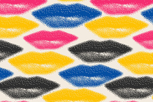 Lips Seamless Patterns And Stickers