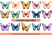 Butterflies Sublimation Clipart, an Illustration by cherrydesign (Thumbnail 1 of 3)