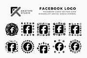 Facebook Logo Icon, a Solid Icon by Akatype Studio (Thumbnail 1 of 3)