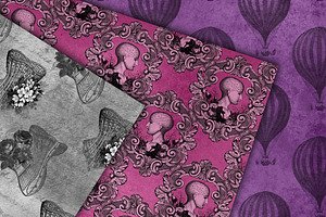 Steampunk Debutante Digital Paper