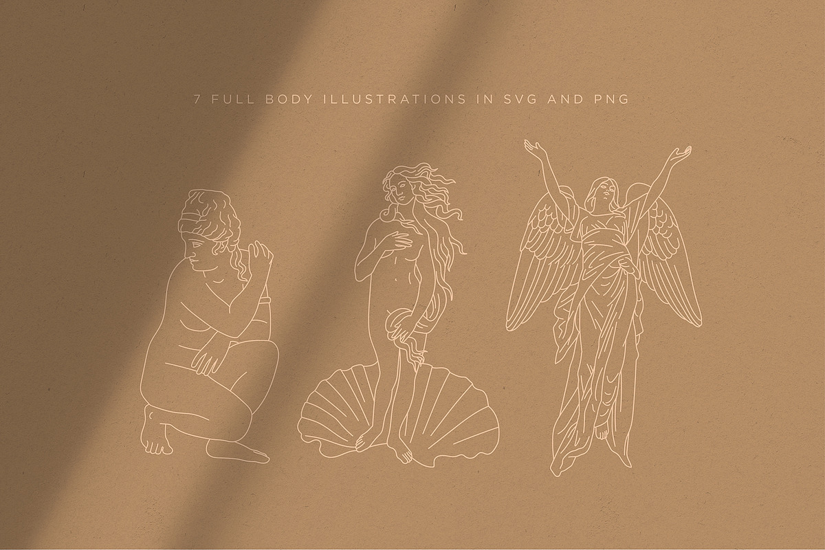 Aesthetic Greek Sculpture Line Art, an Illustration by Rough Edges Supply Co. (Photo 8 of 14)