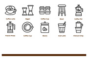 Coffee Shop Icon Set, an Outline Icon by Tekuni (Thumbnail 5 of 9)
