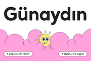 SK Gunaydin Font, a Sans Serif Font by Salih Kizilkaya (Thumbnail 1 of 15)