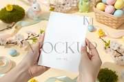 Hand Holding Easter Card Mockup, a Product Mockup by TatiMockup (Thumbnail 1 of 4)