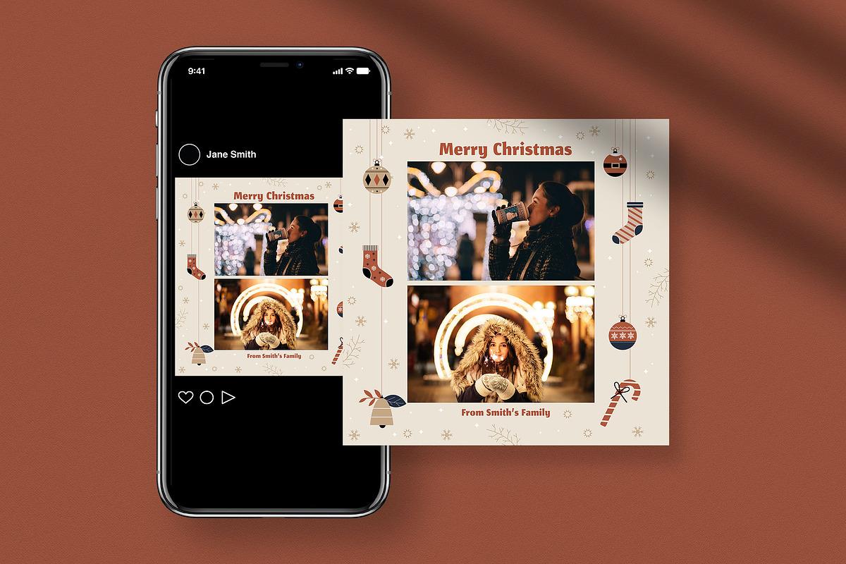 Christmas Greeting Card, an Invitation Template by graphicook (Photo 4 of 4)