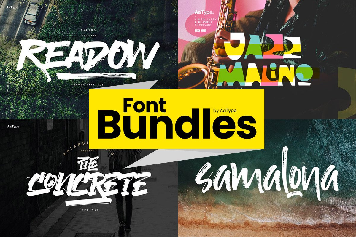 Handwritten Font Bundles 1 by AaType, a Handwritten Font by AaType. (Photo 1 of 6)