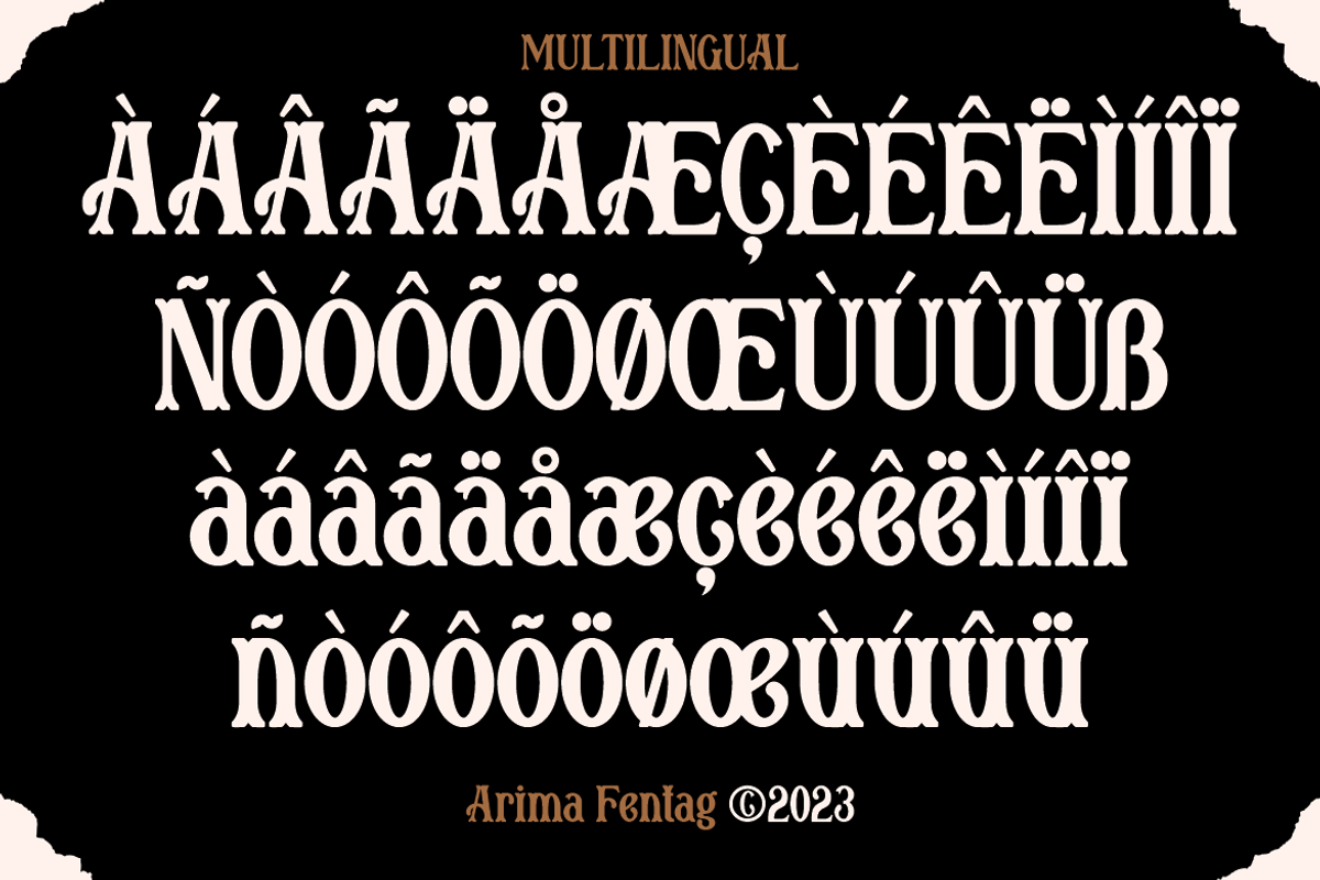 Arima Fentag - Old Decorative, a Blackletter Font by Marvadesign (Photo 4 of 7)