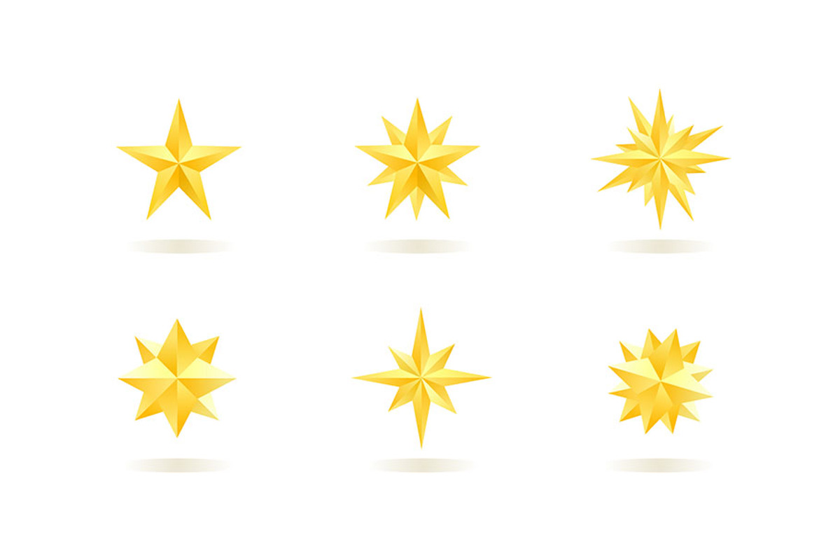 Decorative Shiny Star Collection, a Decorative Illustration by David Khelashvili