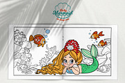 Baby mermaid in deep sea, an Illustration by Azuzlikus (Thumbnail 8 of 11)