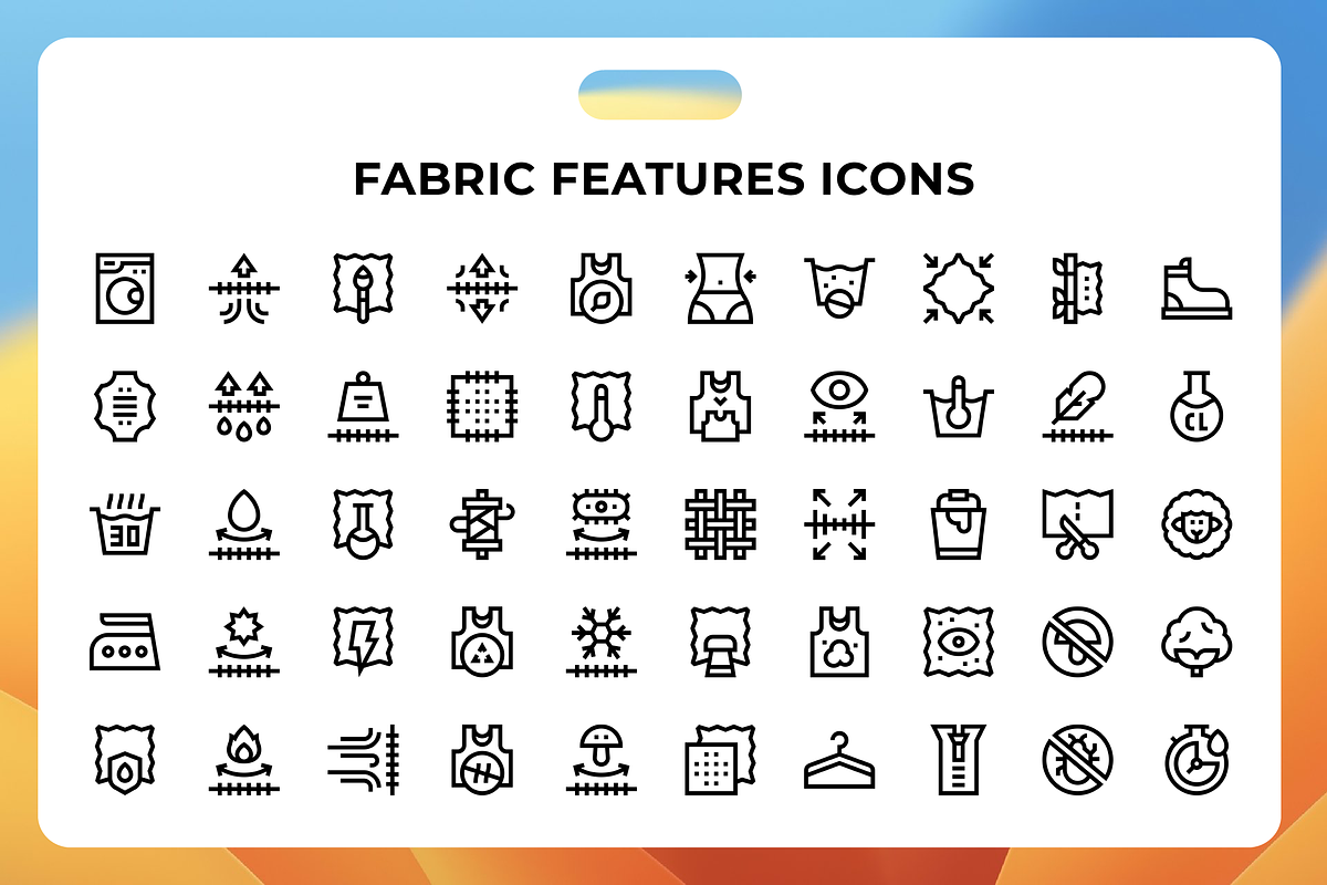 Fabric Features Icons, an Icon by Wencory