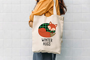 Winter Hugs Christmas Fox PNG Design, a Seasonal Illustration by CrexoraLab (Thumbnail 4 of 4)