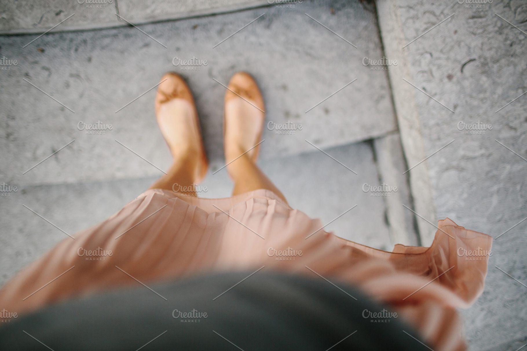 Windy featuring girl, feet, and ballerina