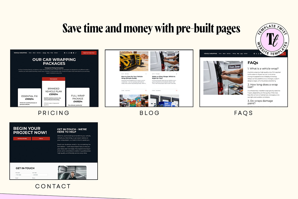 Vehicle Wrap Wix Studio Website, a Wix Template by Template Twist Shop (Photo 6 of 10)