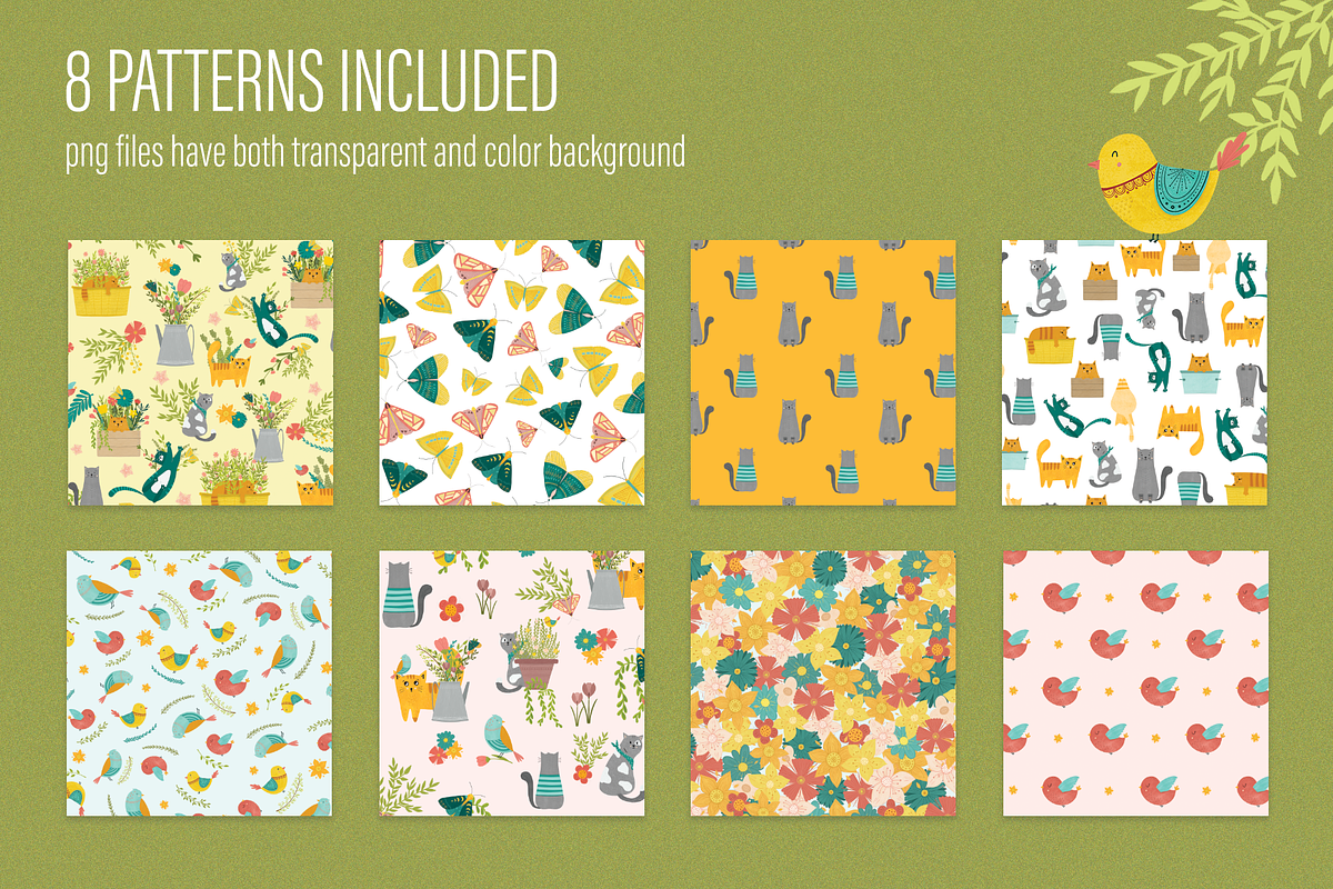 Cats and Garden Flowers, an Illustration by PenguinArtStudio (Photo 5 of 9)