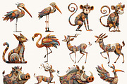 Whimsical African Safari Animals, an Animal Illustration by BusyDaydesign (Thumbnail 5 of 9)