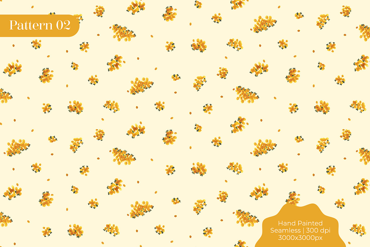 Dainty Yellow Floral Pattern, a Pattern Graphic by Tayla de Beer (Photo 4 of 9)